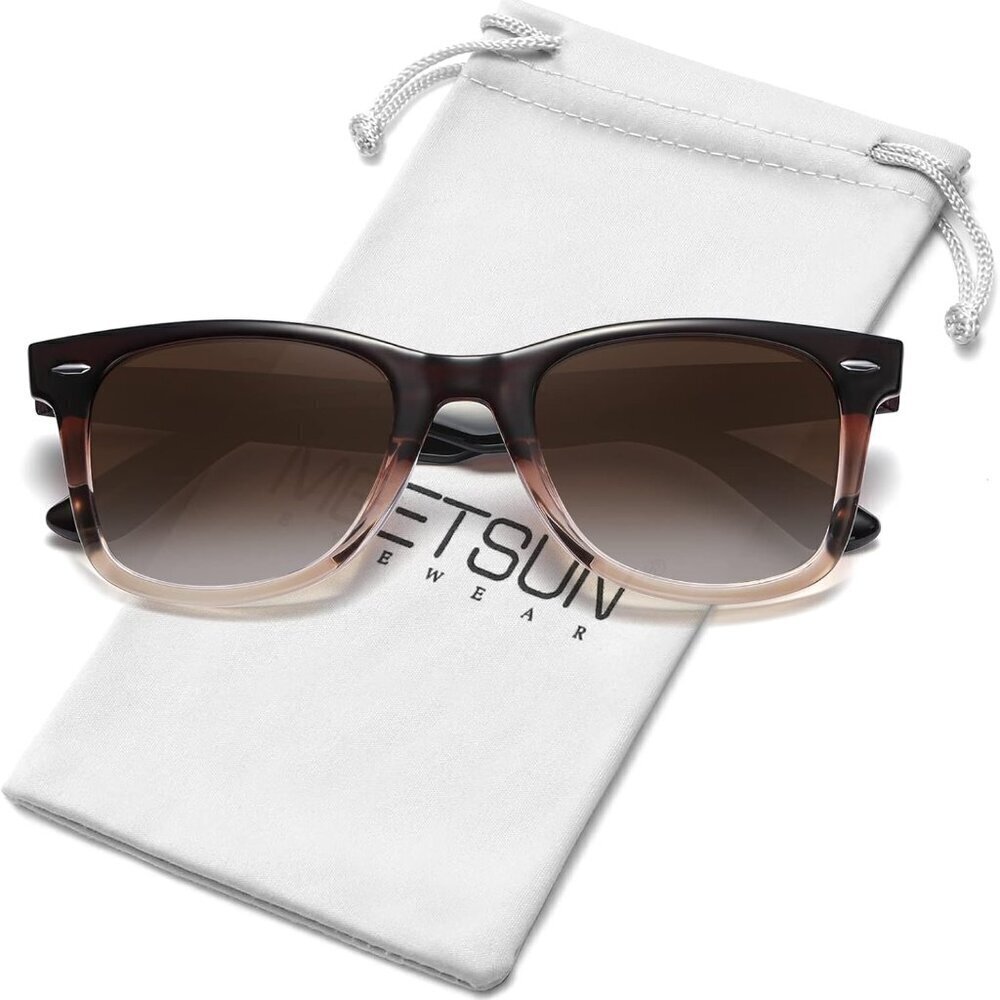 Polarized Sunglasses Men Women UV Protection Retro Square Frame Driving